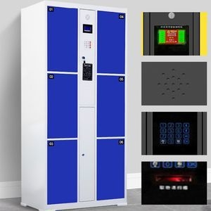 Multi-Functional Smart Lockers: RFID, Fingerprint, Facial Recognition & Barcode Unlocking Options Smart Cabinet
